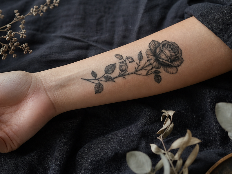 Tatouage rose noire : quelle signification lui donner ?