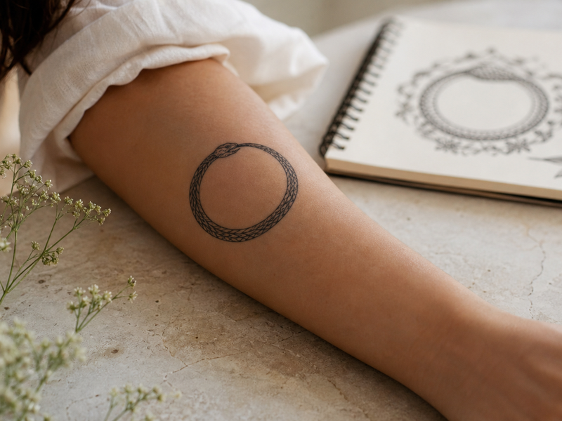 Tatouage ouroboros : un symbole de cycle et de renouveau